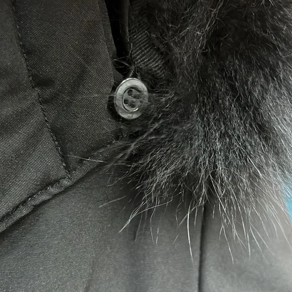 NWT,1 MADISON Detachable FOX FUR PARKA DOWN COAT,(black with black real fur) - Picture 15 of 16